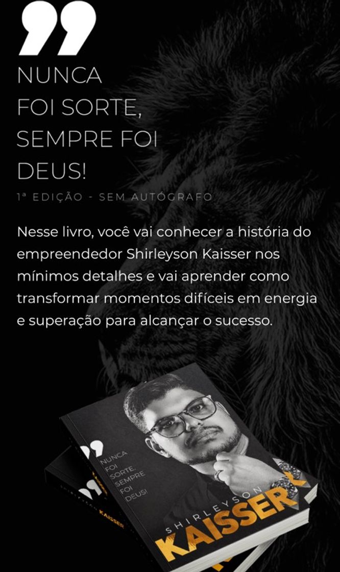 Fashion Nunca foi sorte sempre foi Deus