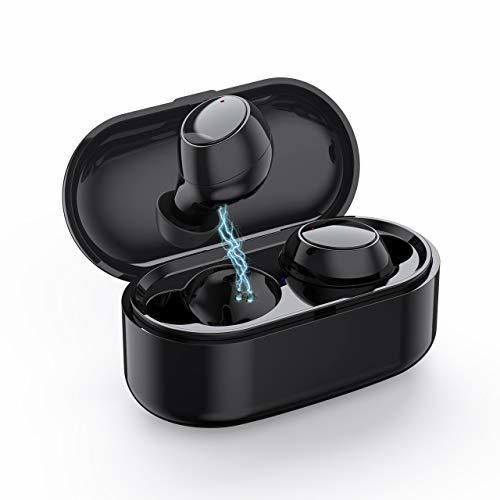 POWERADD Auriculares Bluetooth Auriculares inalámbricos con Bluetooth 5.0 Mini Twins In-Ear Auriculares