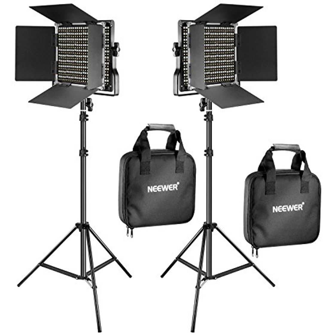 Neewer 2 Pack Bi-Color 660 LED de Luz de Vídeo y Kit