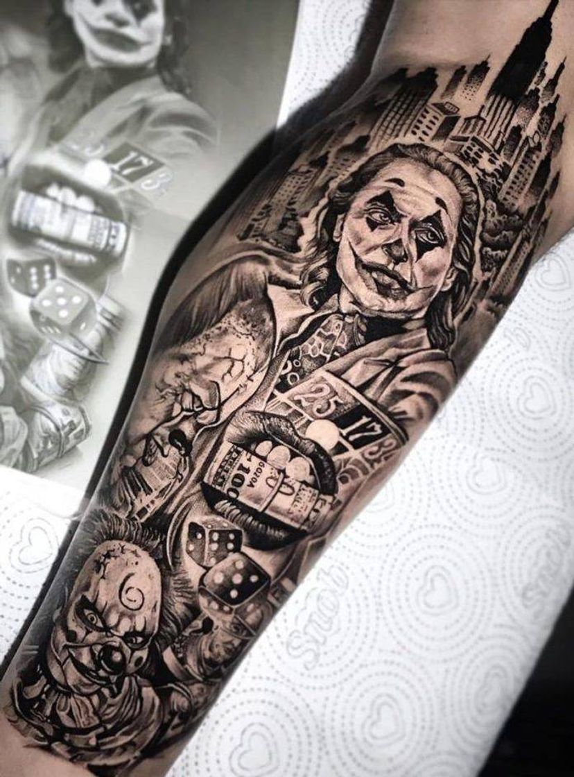 Fashion Tatuagem do coringa chavona