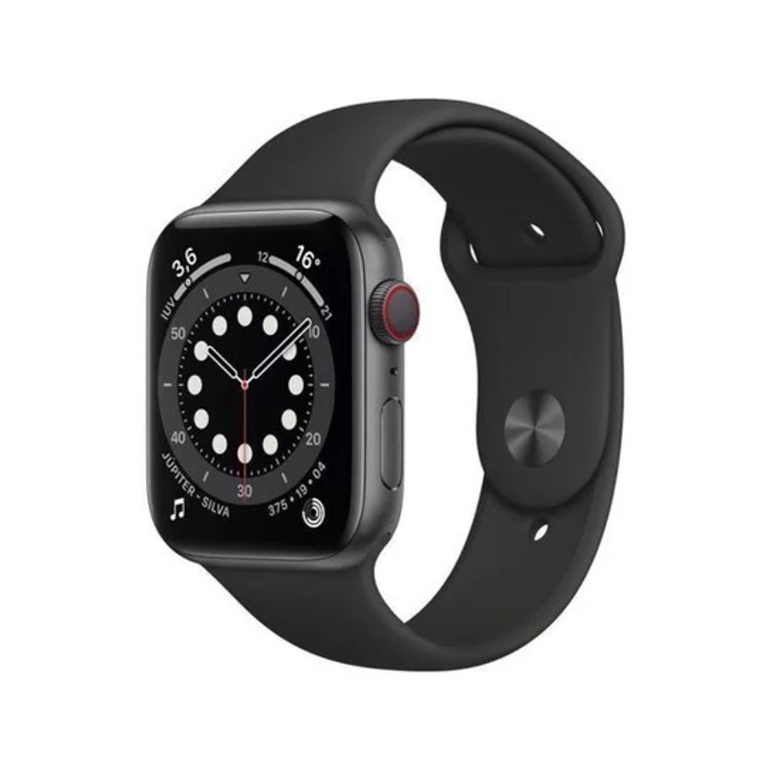 Moda Apple Watch Series 6 44mm GPS + Cellular - Grafite