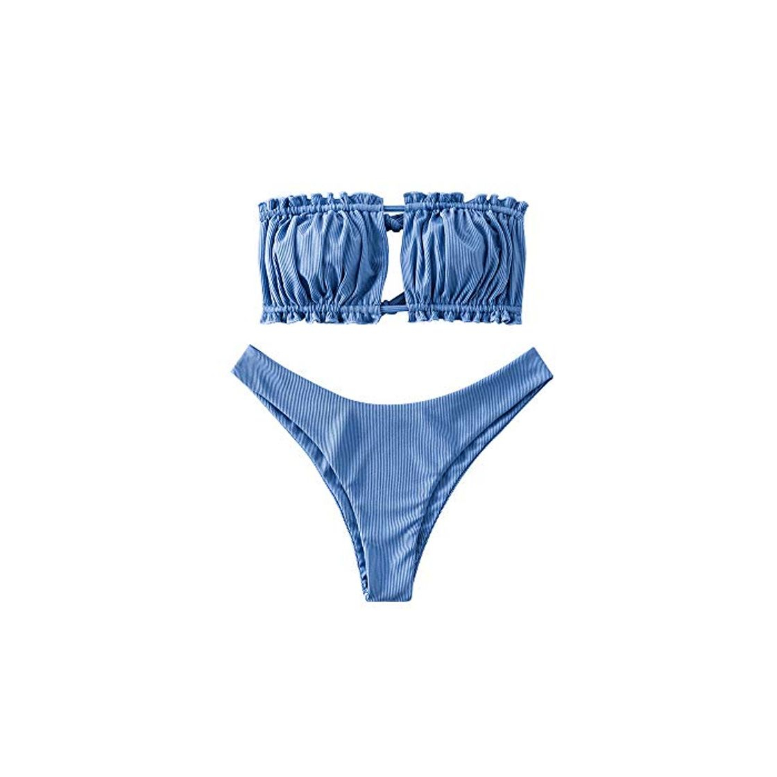 Fashion ZAFUL Bikini para mujer sin tirantes