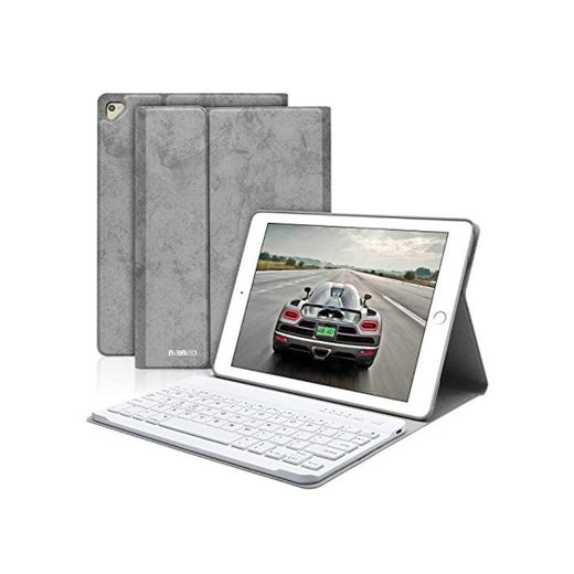 BAIBAO Teclado para iPad 2018, Funda Teclado Inalámbrico para iPad Air 2/1/9.7/2018(6th