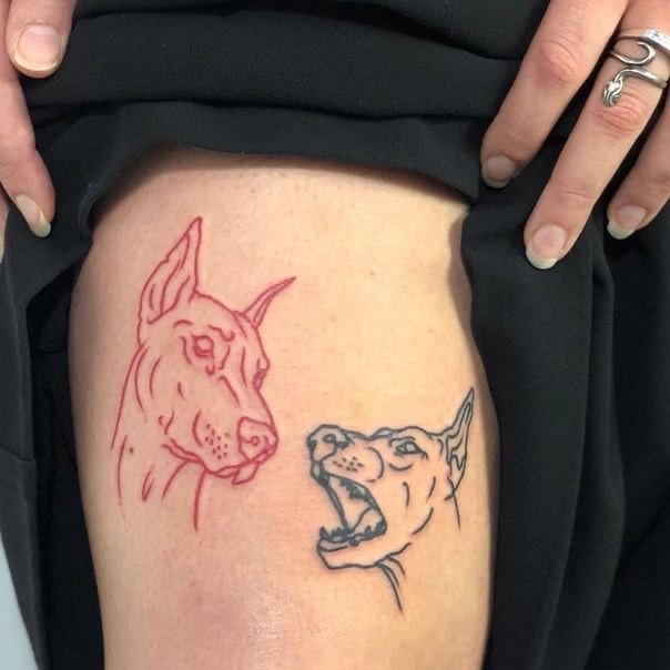 Fashion Dog tattoo 🐶 