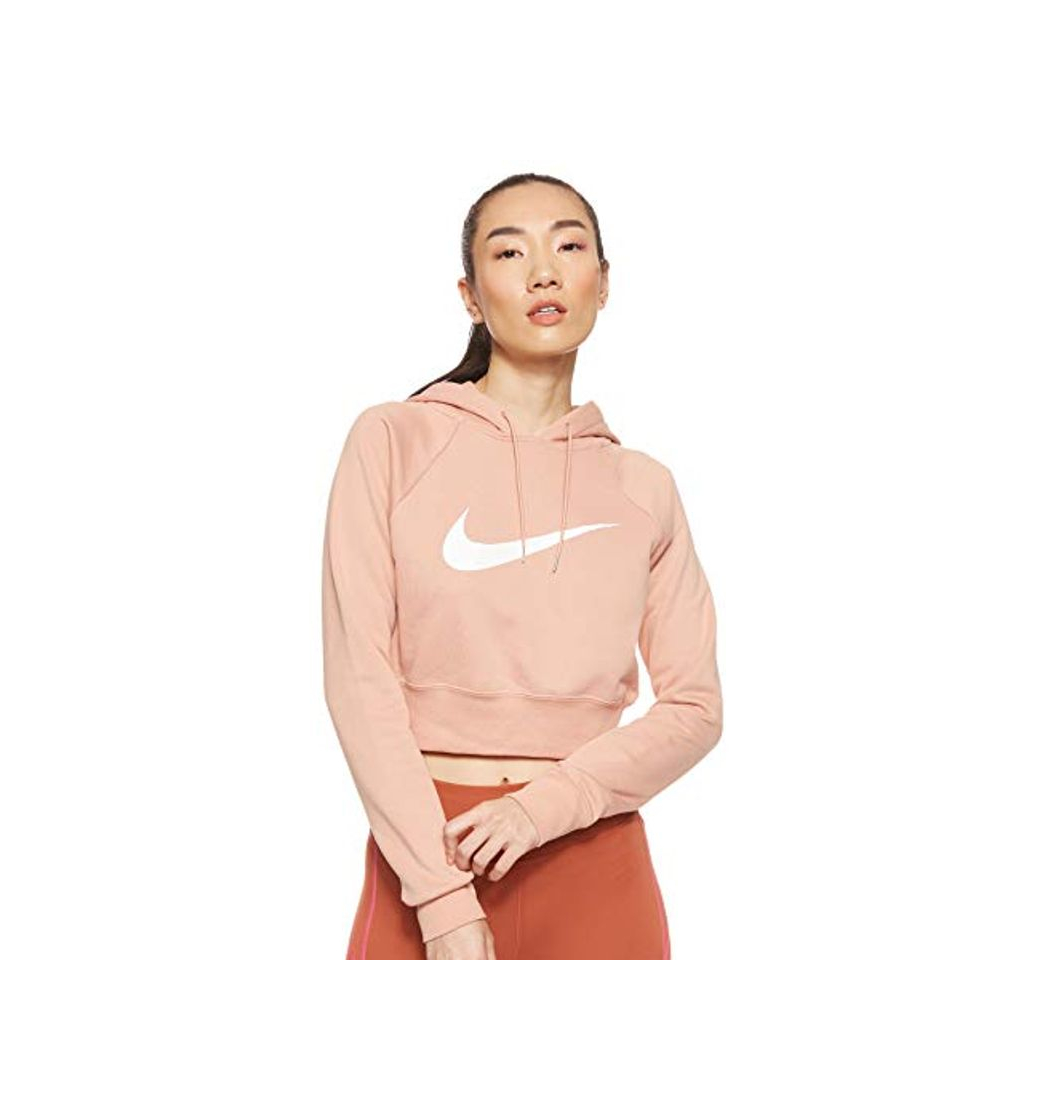 Fashion NIKE W NSW Swsh Hoodie Crop Ft Sudadera, Mujer, Rose Gold