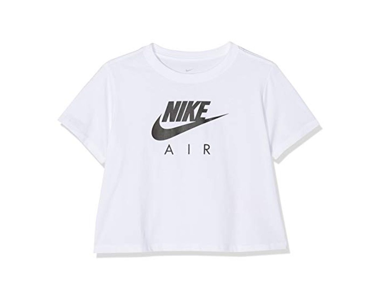 Social NIKE G NSW Air Crop Camiseta de Manga Corta, Niñas, White