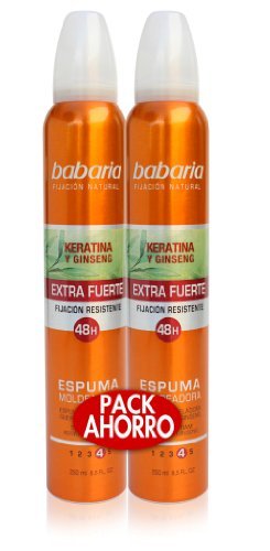 Belleza babaria Espuma de pelo Queratina & Ginseng Volumen 2 pieza