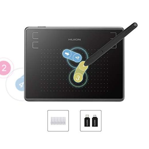 HUION Inspiroy H430P Tableta Gráfica 4096 Niveles de Sensibilidad a la Presión