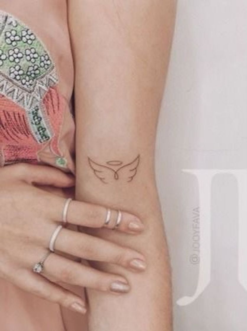 Fashion Tatuagem de anjo pequena 