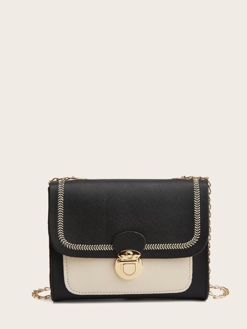 Fashion Cadeia Bloco De Cores Elegante Crossbody