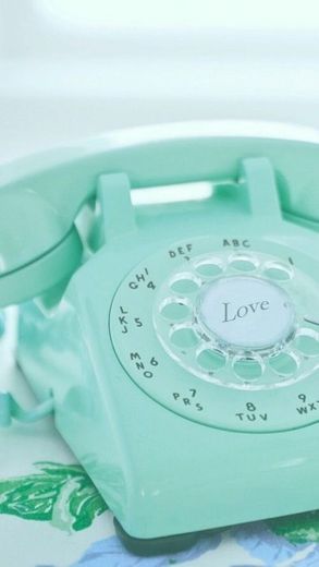 Green vintage phone