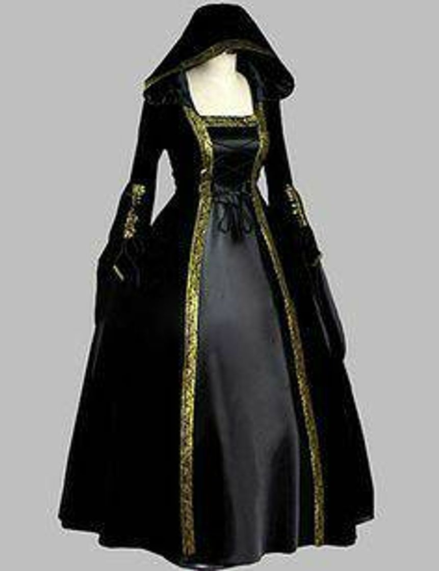 Fashion Vestido medieval preto