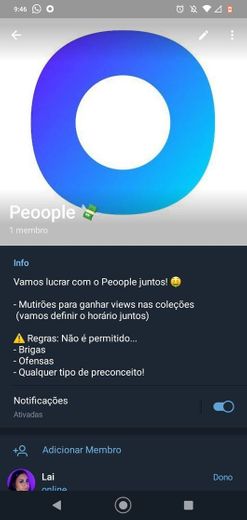 Grupo do Peoople no Telegram 👇🏻