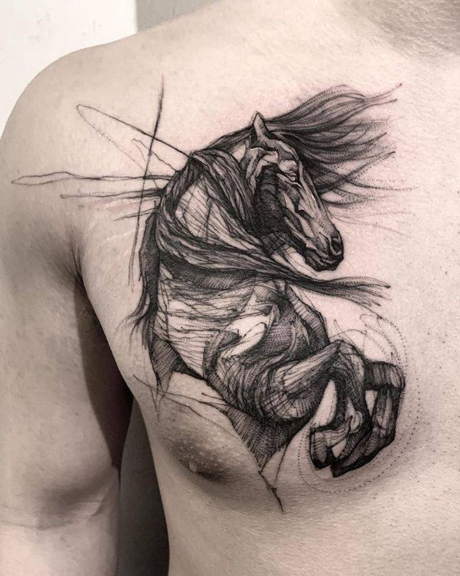 Fashion Tatuagem de cavalo 