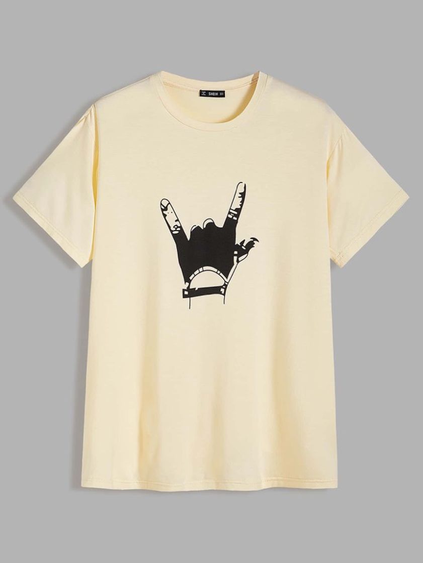 Social Tops De Hombres Con Estampado De Gesto