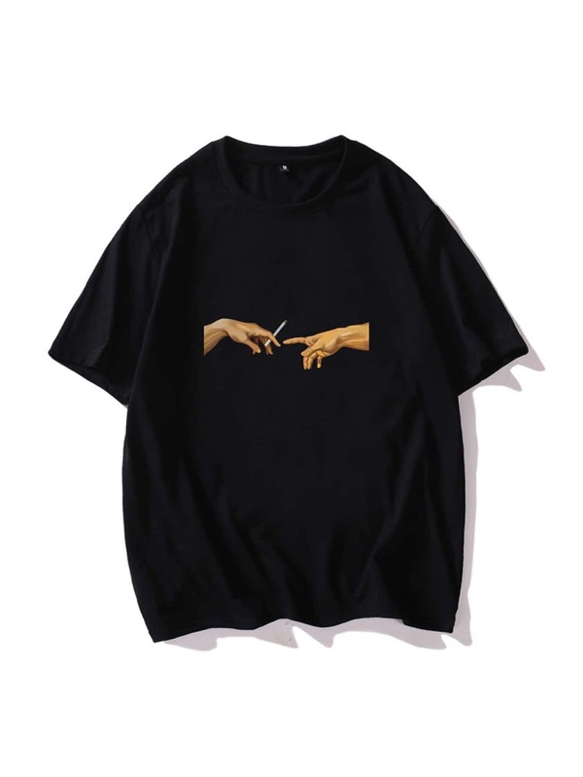 Social Camiseta de cuello redondo con estampado de figura