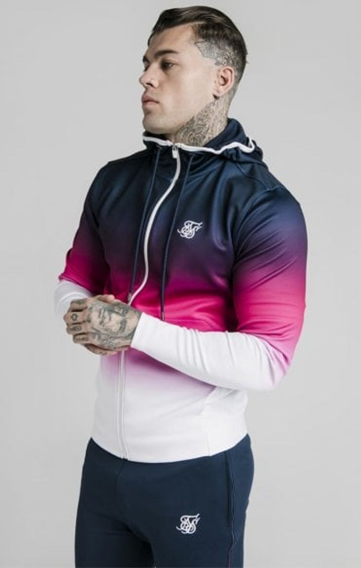 Moda SikSilk Tri-Fade Overhead Hoodie - Navy