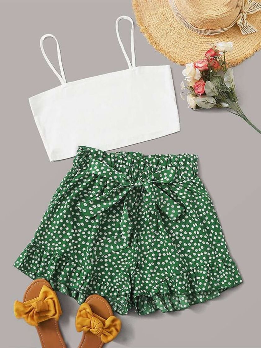 Conjunto bohemio verde