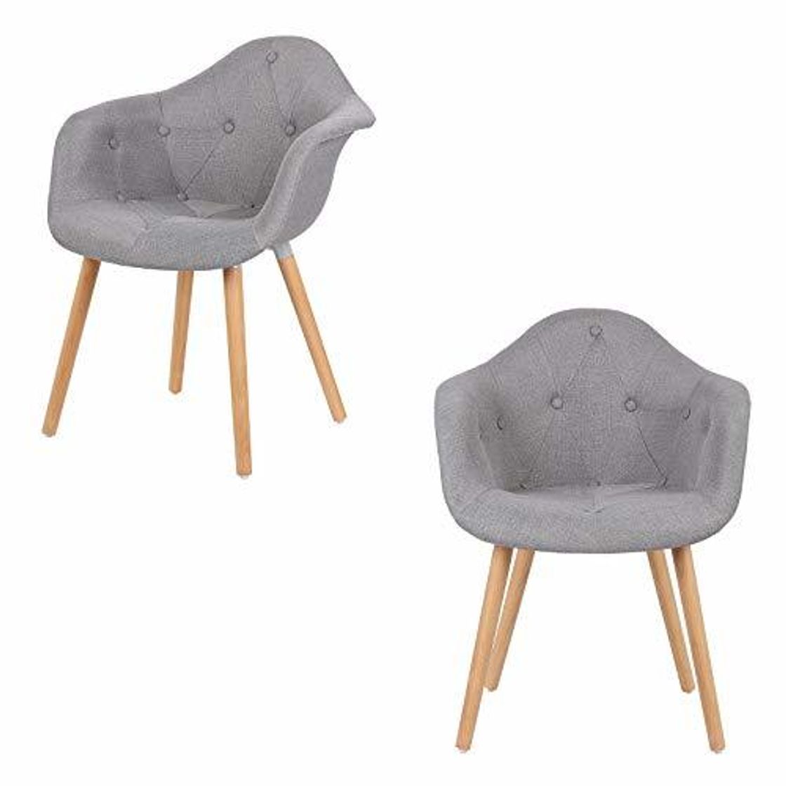 Social E-starain 2X Sillas Escandinava Silla de Comedor Silla Paris Patas de Madera