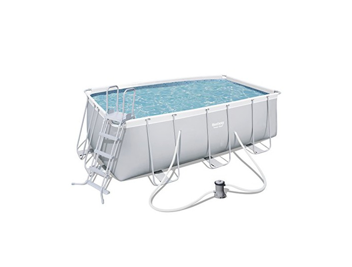 Product BESTWAY 8321295 Piscina Rectangular Con Depuradora 412x201x122 cm.