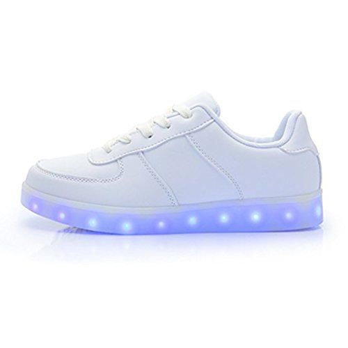 DoGeek Zapatos Led Niñas Deortivos para 7 Color USB Carga LED Luz