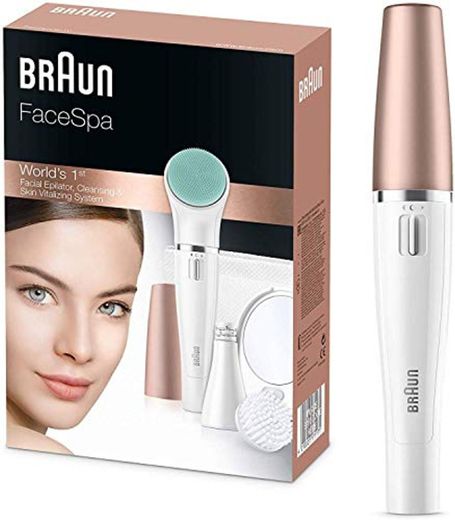 Braun FaceSpa 851 - Sistema 3 en 1 de depiladora facial