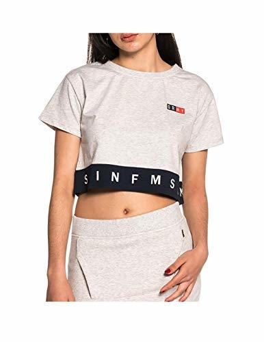 GRIMEY Camiseta Chica ASHE Crop Top SS18 Sport Grey-M