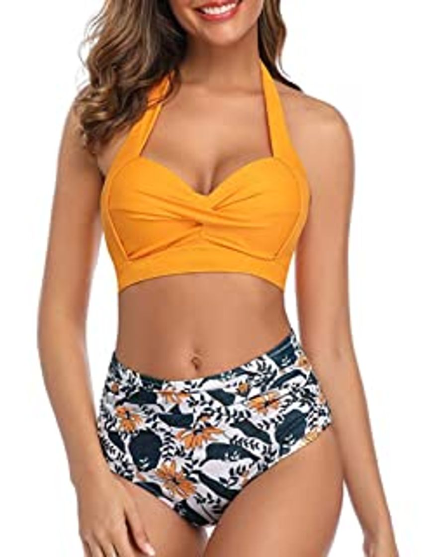 Producto UMIPUBO Mujer Conjunto de Bikini Cintura Alta Traje de Baño de Dos