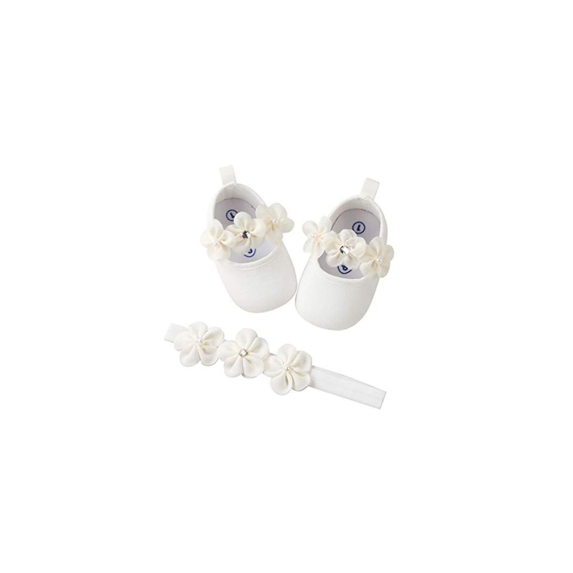 Productos Zapatos de Niña con Diadema Regalo Set Bautizo Lovely Algodón Flor Suave