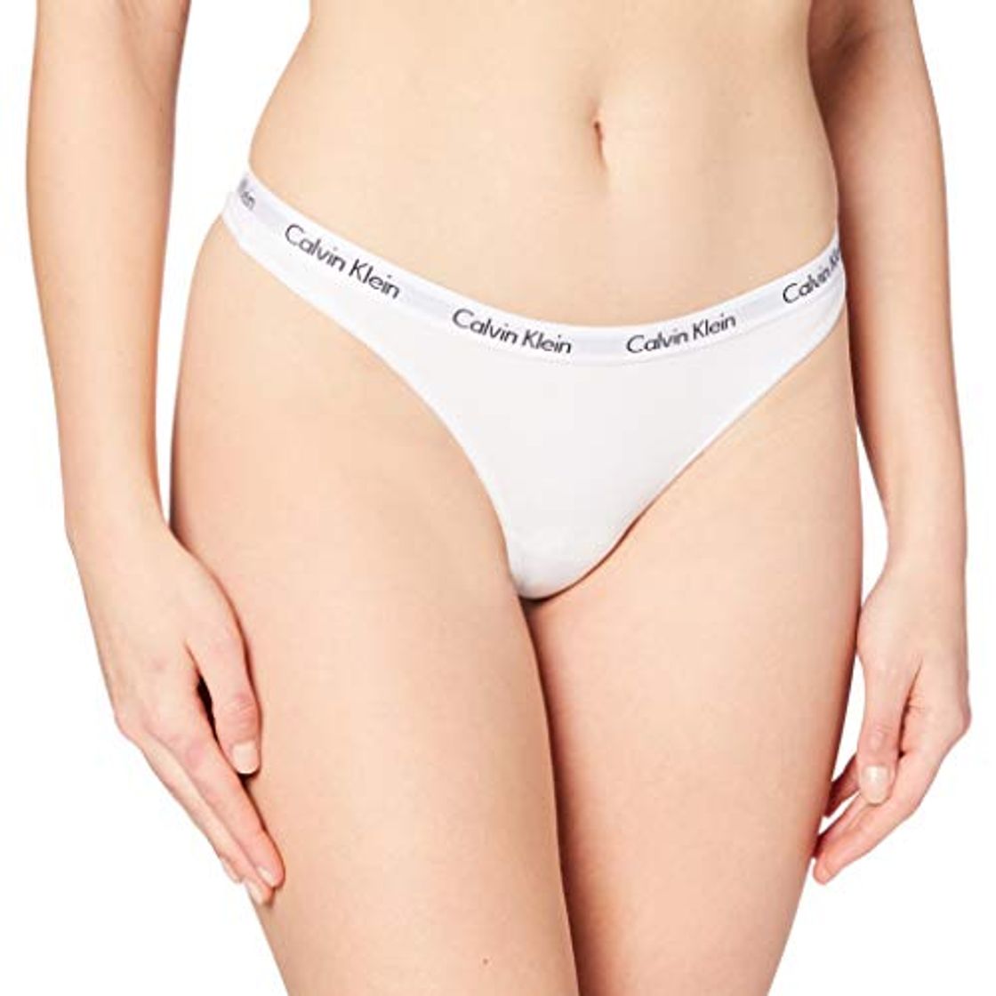 Product Calvin Klein Carousel-Thong Tanga de hilo, Blanco