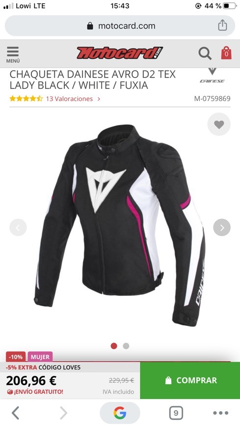 Moda Chaqueta  de moto dainese para mujer 206€