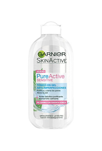 Garnier Skin Active Pure Sensitive Tónico en Gel Anti-Imperfecciones para Piel Sensible