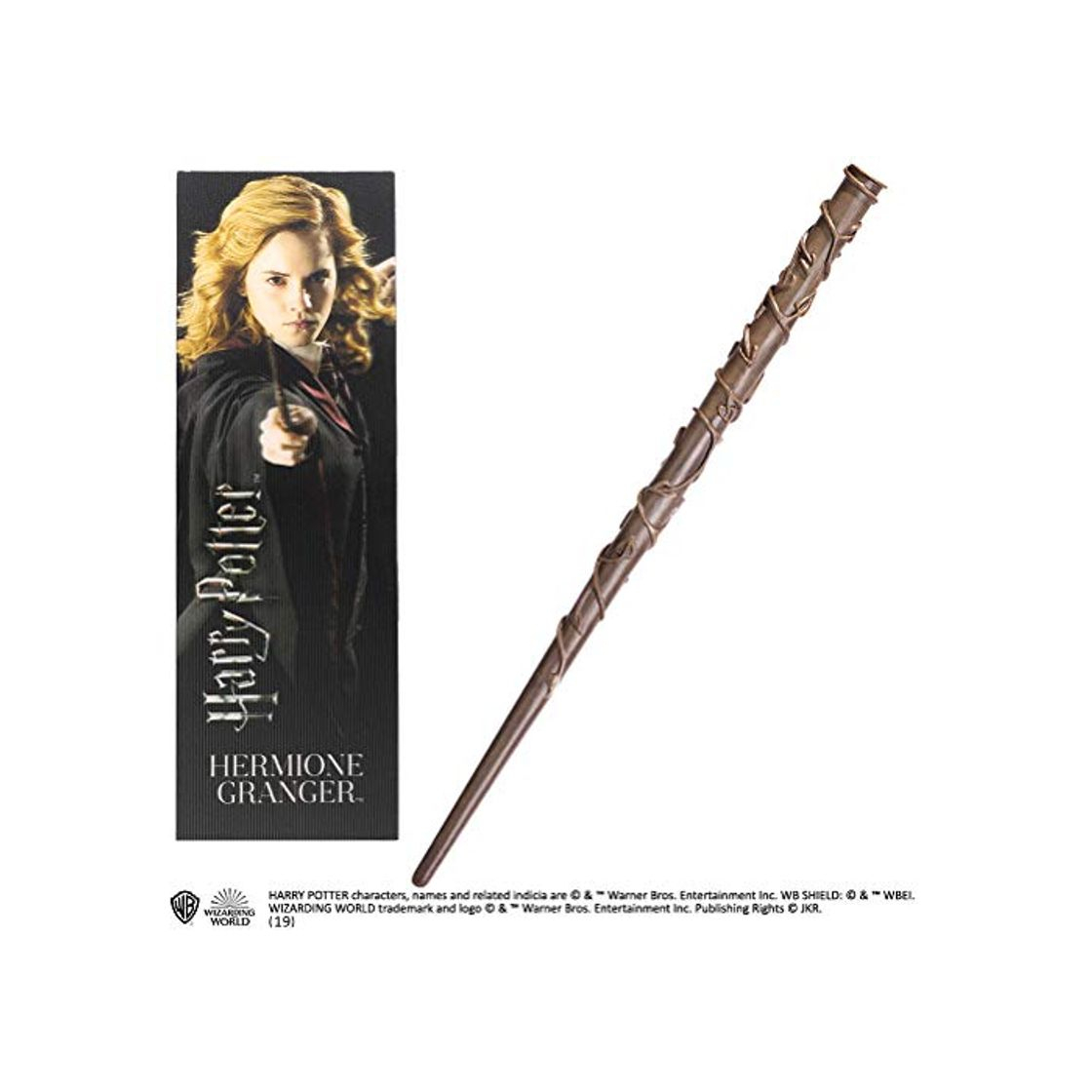 Social Noble Collection- Réplica Harry Potter Varita y Marcapáginas 3D Hermione Granger,