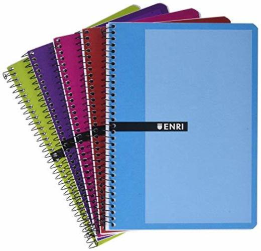 Enri 100430081 - Pack de 5 cuadernos espiral