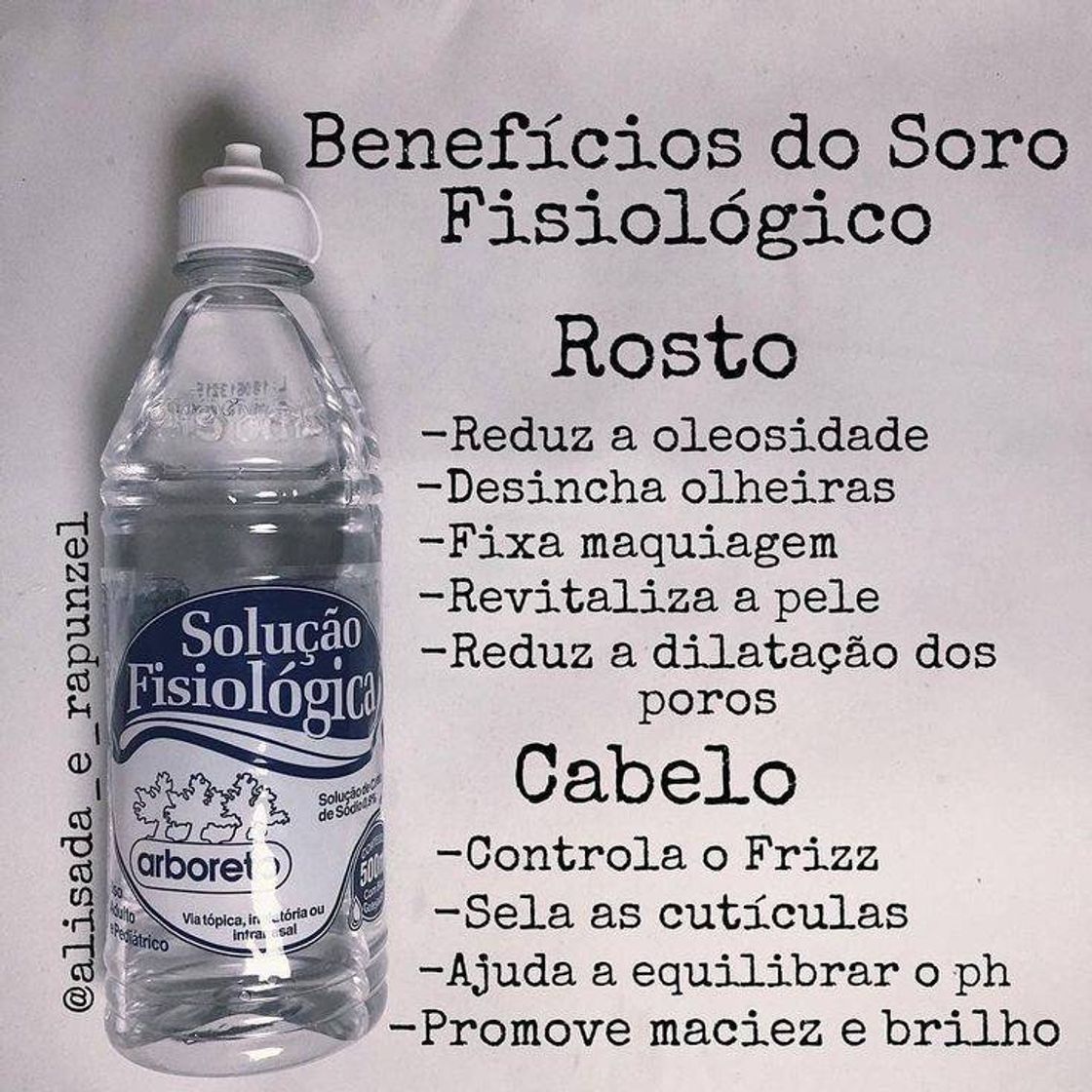 Moda Benefícios do Soro Fisiológico