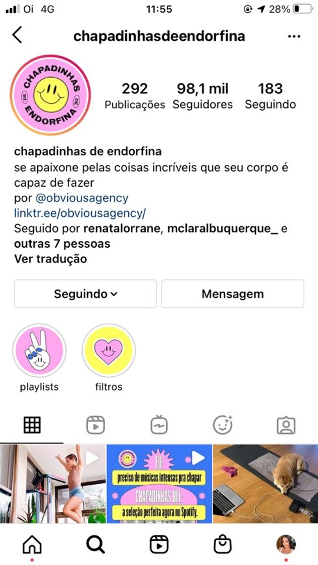 Moda Chapadinhas de endorfina