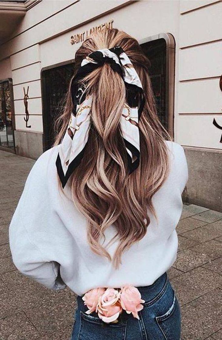 Moda Penteado com lenço de cabelo maravilhoso❤❤