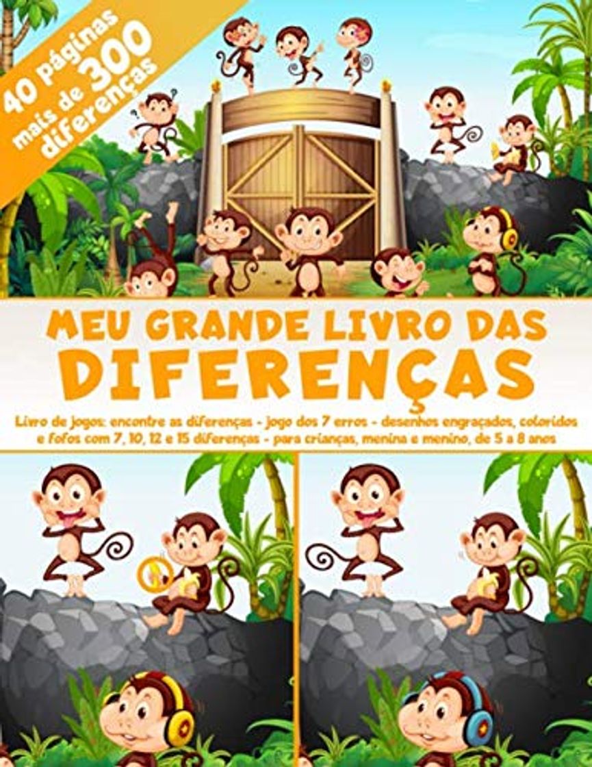 Books Meu Grande Livro das Diferenças - 40 páginas, mais de 300 diferenças