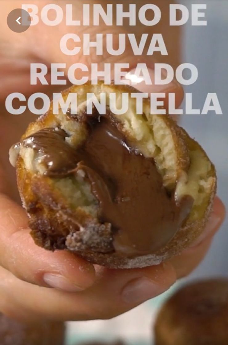 Moda •Bolinho de chuva recheado de nutella 