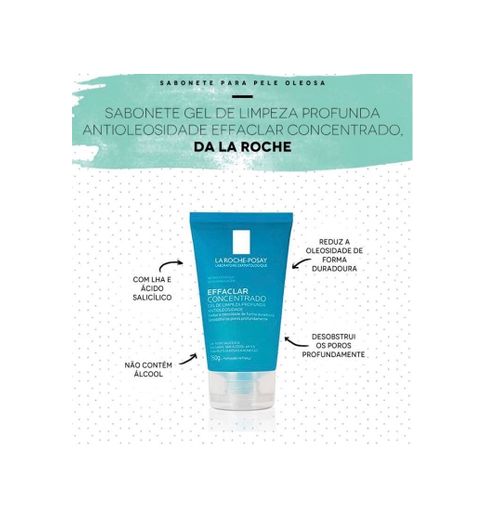 SABONETE GEL DE LIMPEZA PROFUNDA ANTIOLEOSIDADE  EFFACLAR 