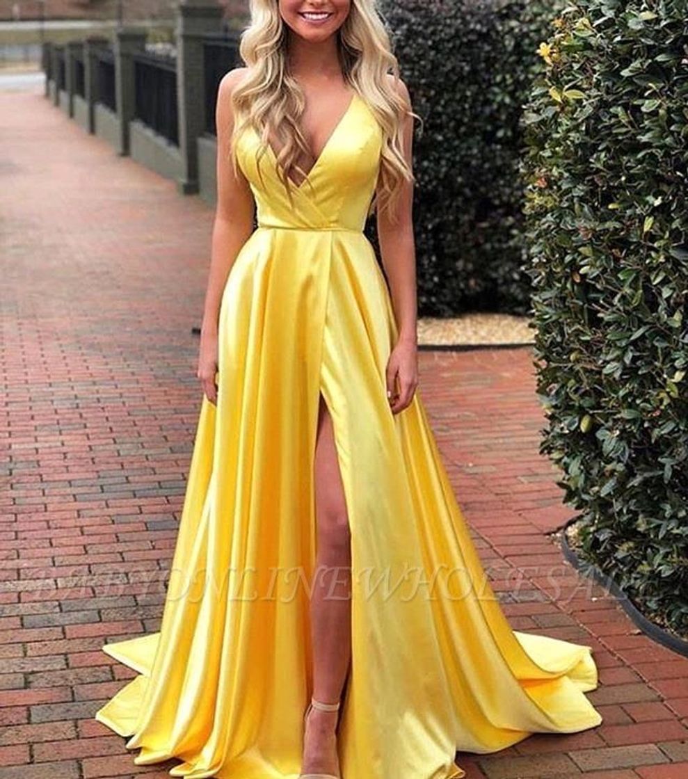 Moda Vestido Amarelo Carambola