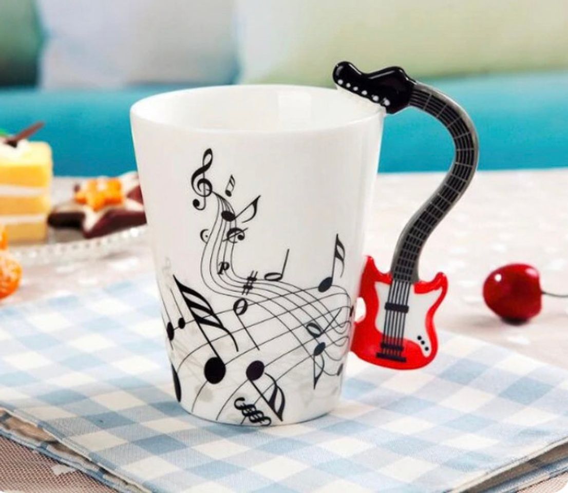 Moda Caneca de cerâmica guitar 🎸 