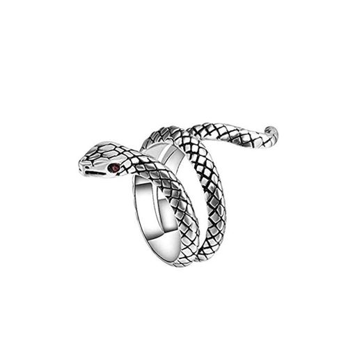 YUEKUN Anillo punk serpiente anillo temperamento serpiente anillo ajustable anillo de fiesta anillo gótico anillo de dedo serpiente anillo de dedo Snake anillo