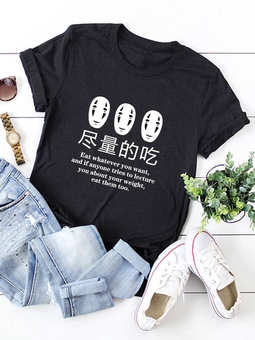 Camiseta negra de Kaonashi