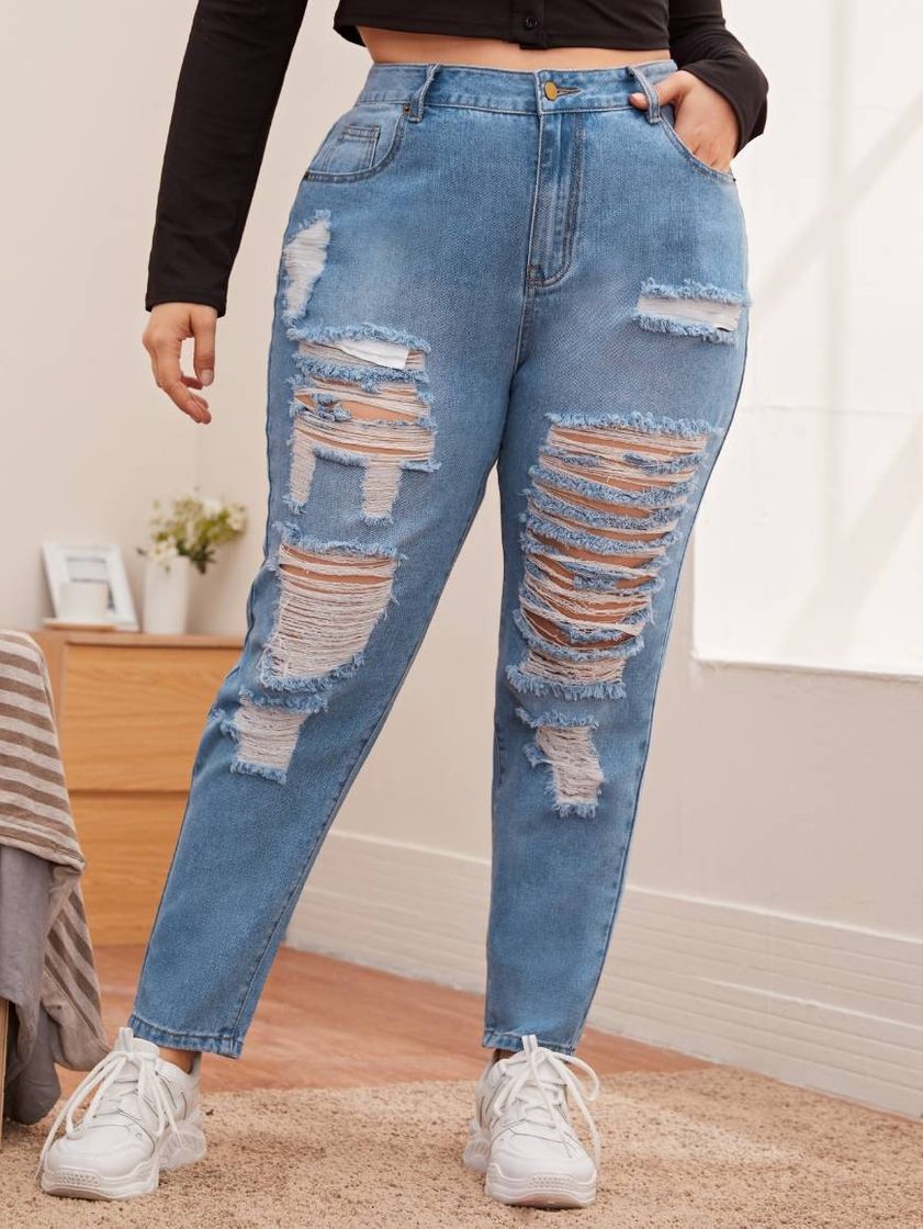 Moda Calça Denim simples casual 