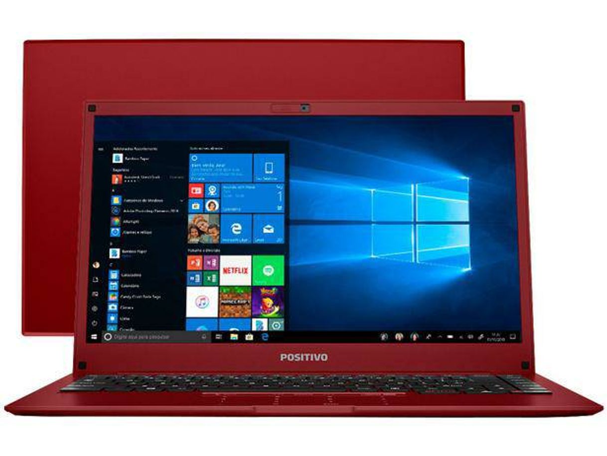 Moda Notebook Positivo Motion Red Q232B Intel Quad Core - 2GB eMM