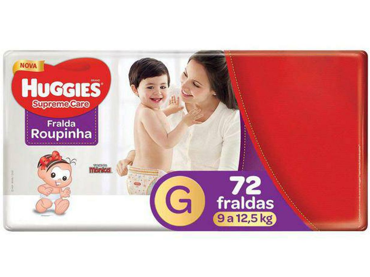 Fashion Fralda Huggies Supreme Care Roupinha Calça - Tam. G 9kg a 12