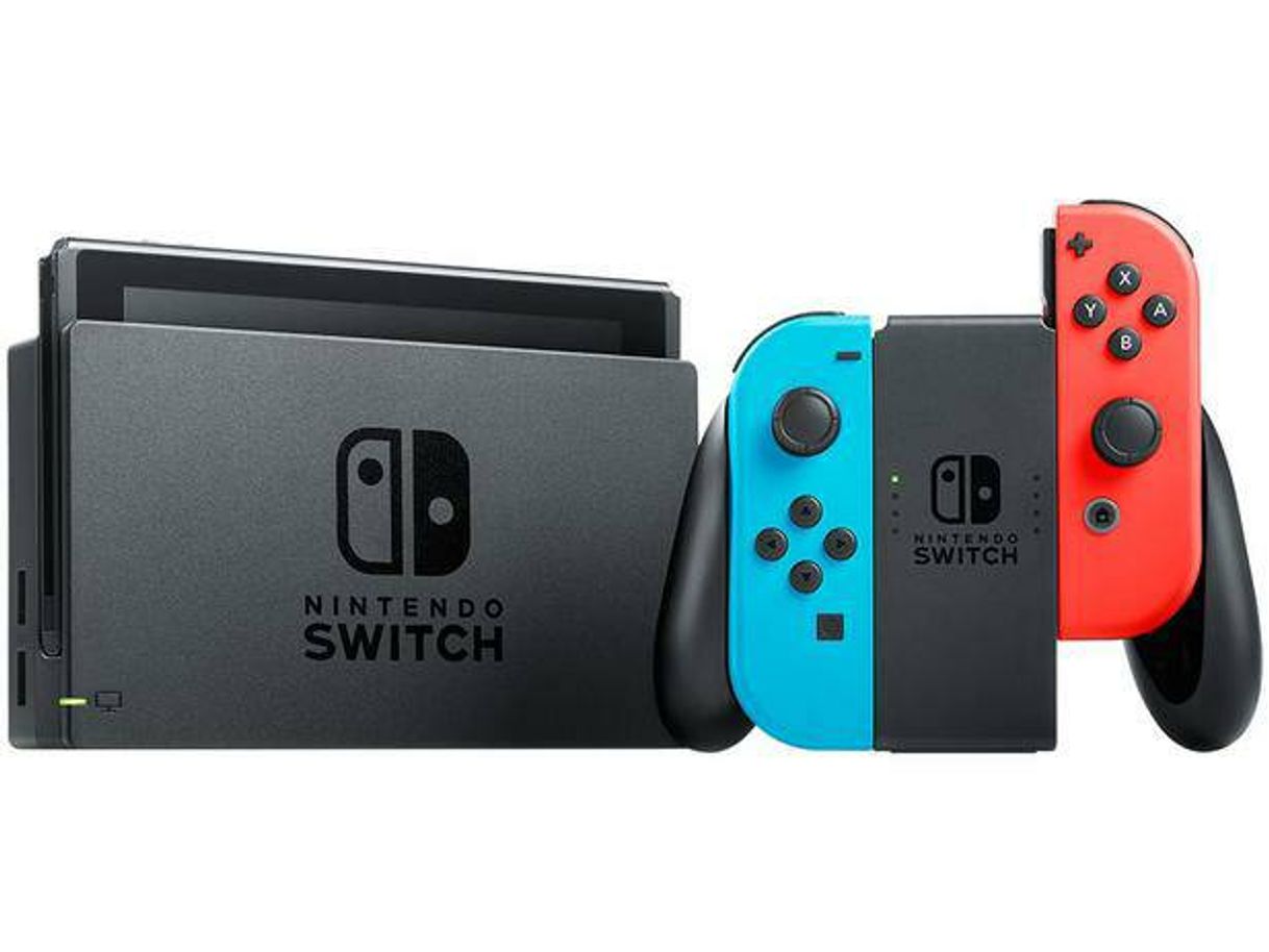 Fashion Nintendo Switch 32GB 1 Controle Joy-Con - Vermelho e Azul

