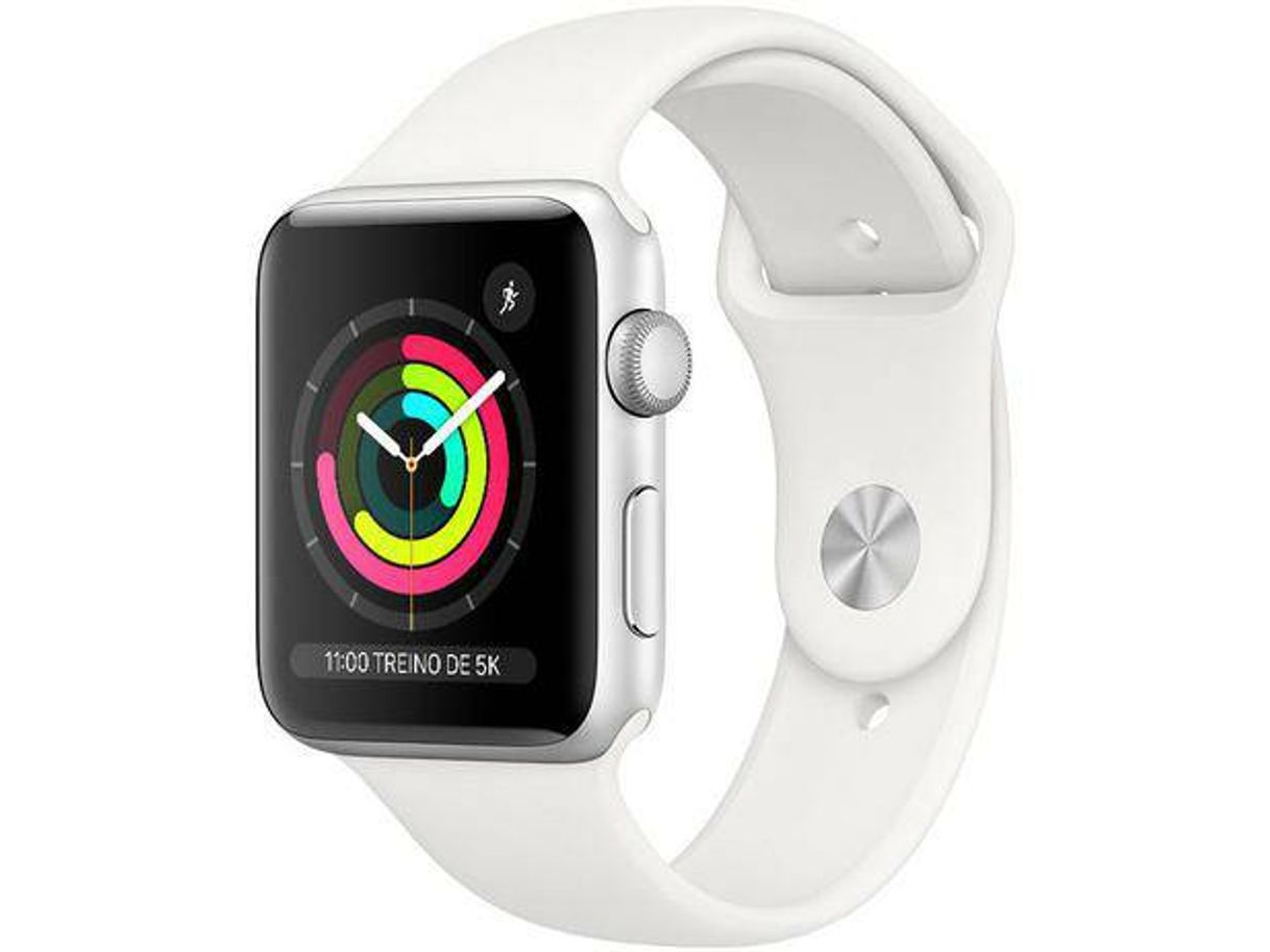 Fashion Apple Watch Series 3 (GPS) 42mm Caixa Prateada - Alumínio Pu