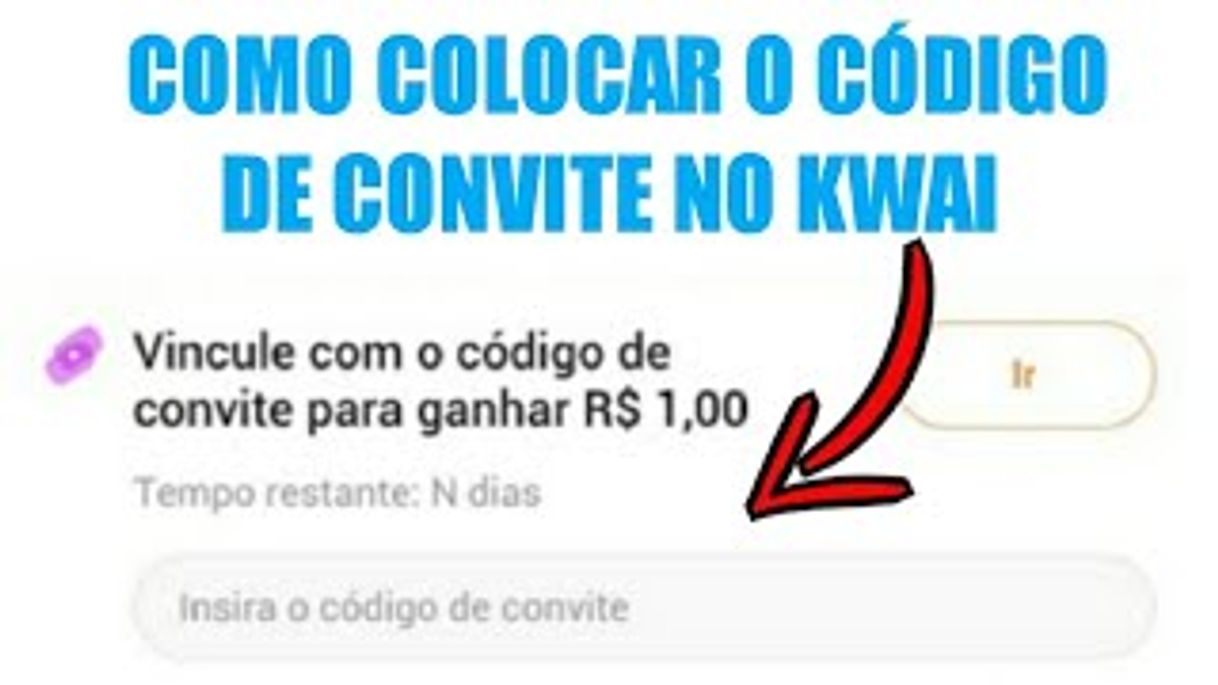 Moda Coloquem meu código no kwai para começar ganhando